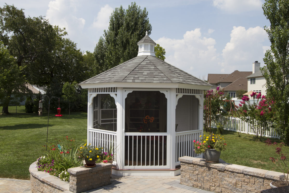 Country white vinyl gazebo by Waterloo Products serving southeastern PA