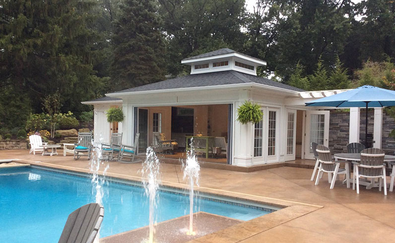 Pool house pavilion from Waterloo Products for PA DE NJ MD homeowners