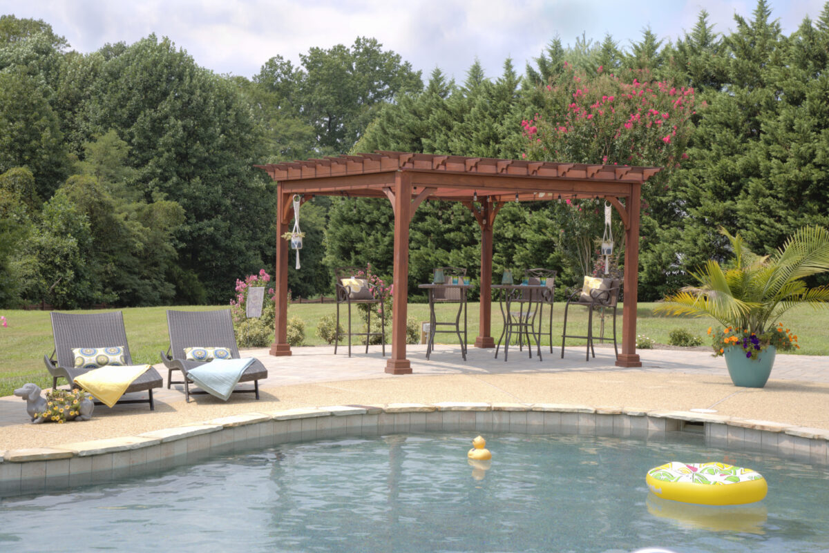 Traditional wood pergola from Waterloo Products for Chester County PA